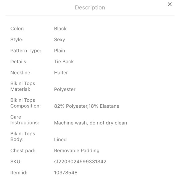 NWT - Halter Triangle Tie Side Bikini - Picture 3 of 4